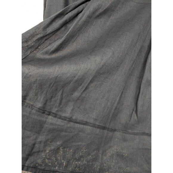 Y2K Banana Republic Midi Full Skirt Women Size 10 100% Linen Pleated Academia - Picture 5 of 12